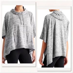 Athleta Blissful poncho swing tunic sweatshirt top
